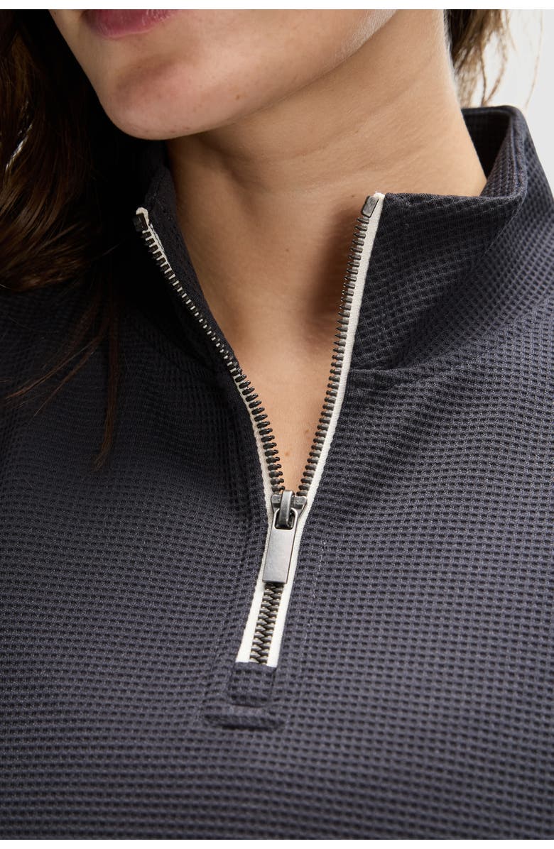 Peloton Waffle Mock Neck 1/2 Zip, Alternate, color, Slate