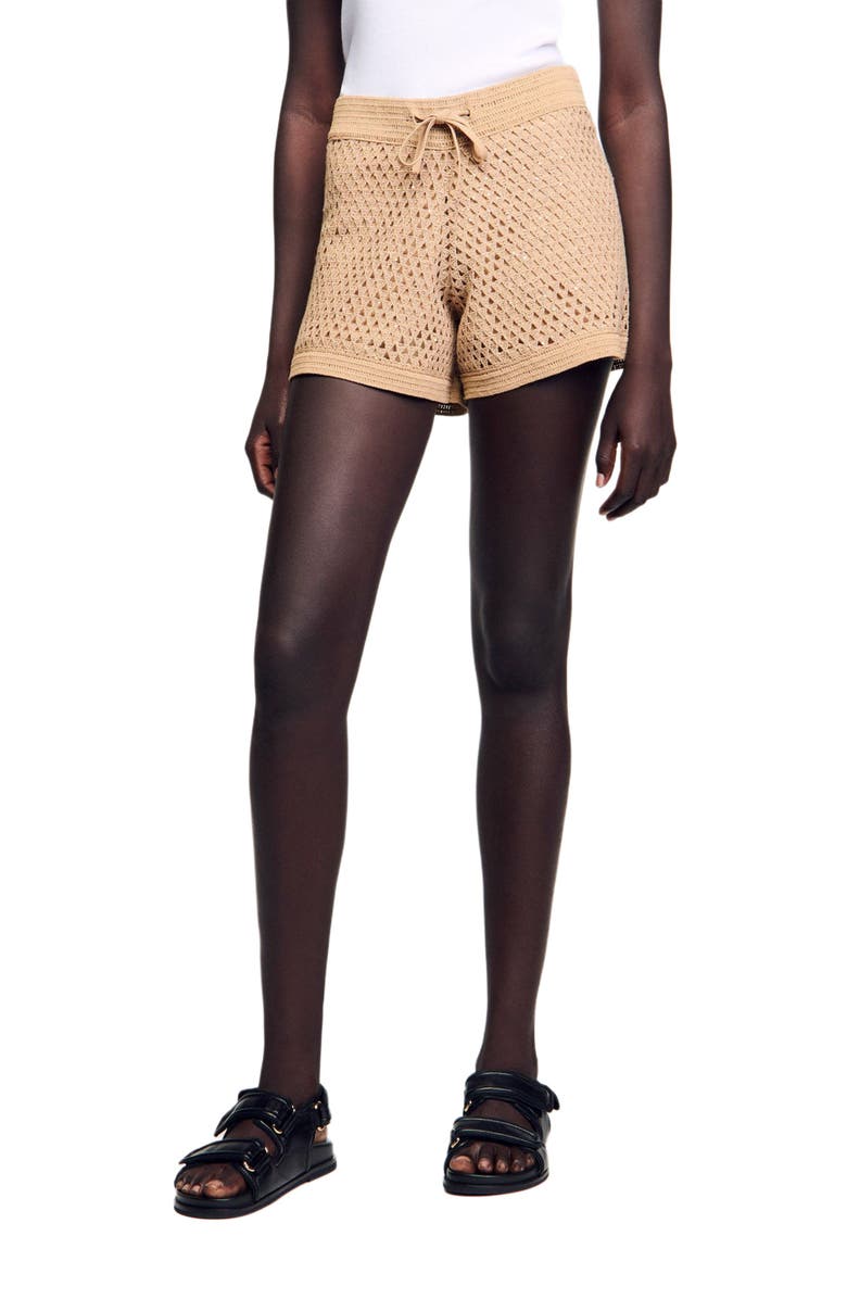 SANDRO Strass shorts, Alternate, color, 