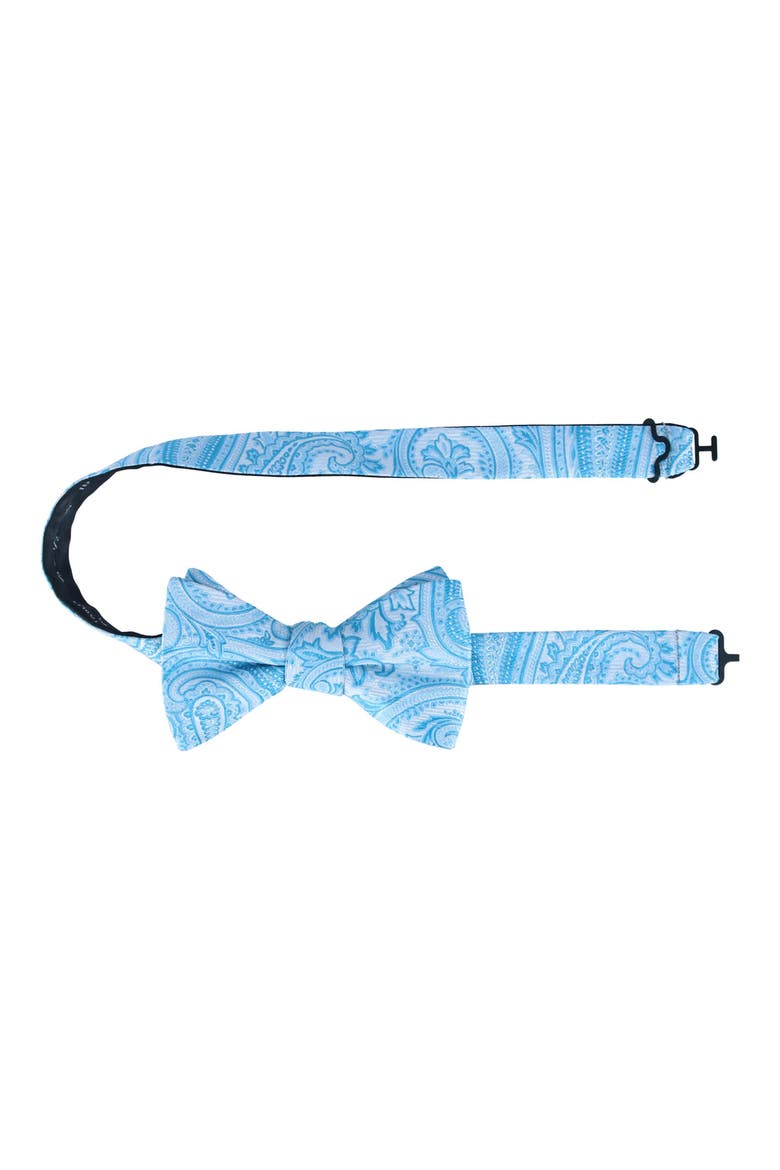 Sutton Pre-Tied Silk Bow Tie, Alternate, color, LIGHT BLUE