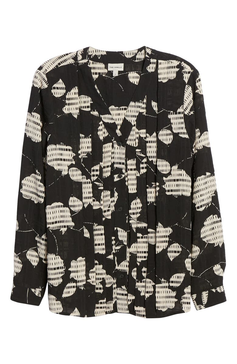 THE ODELLS Everyday Pleat Front Blouse, Alternate, color, Lagos