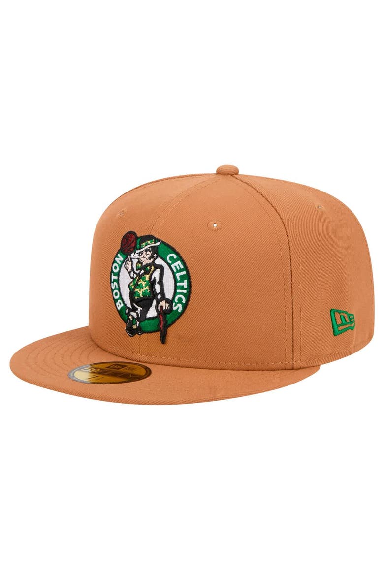 Men's New Era Tan Boston Celtics Color Pack 59FIFTY Fitted Hat, Alternate, color, Tan