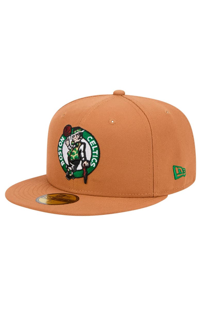 New Era Men's New Era Tan Boston Celtics Color Pack 59FIFTY Fitted Hat, Alternate, color, Tan