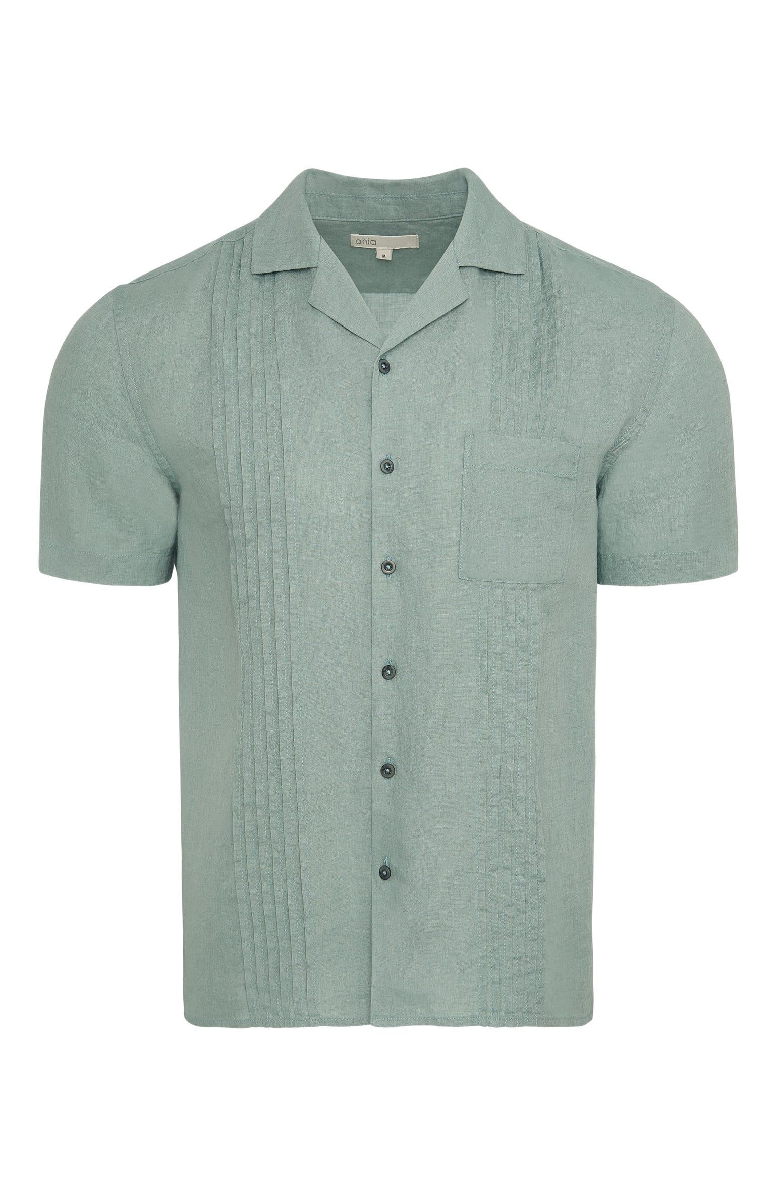 Linen Pintuck Camp Shirt - image 4