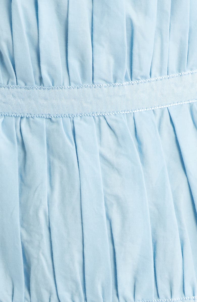 Topshop Pleat Detail Cotton Maxi Sundress, Alternate, color, Medium Blue