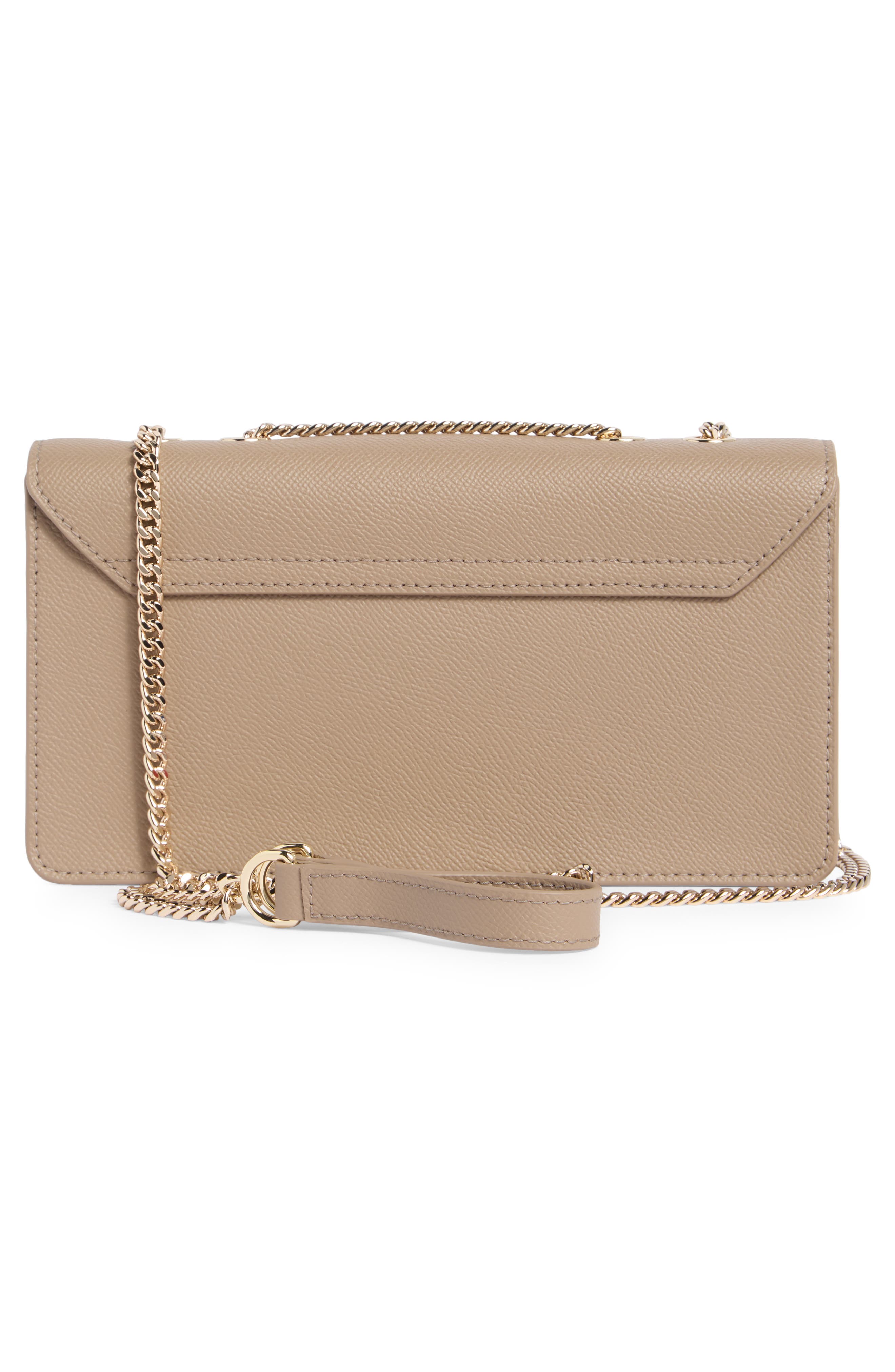 Furla Venere Convertible Leather Shoulder Bag, Alternate, color, Taupe