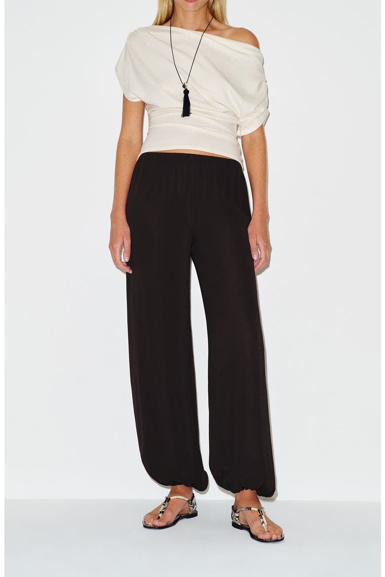 Zia Balloon Pants, Alternate, color, BLACK