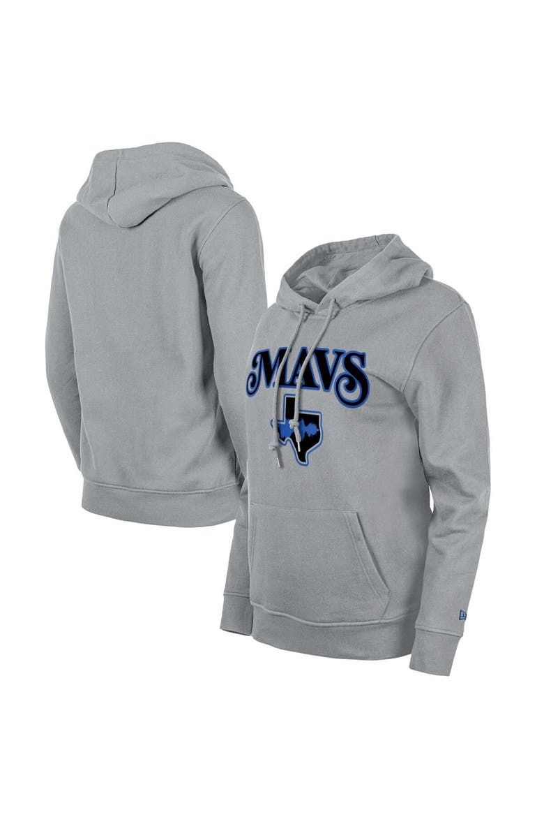 Women's New Era Gray Dallas Mavericks 2023/24 City Edition Pullover Hoodie, Main, color, Gray