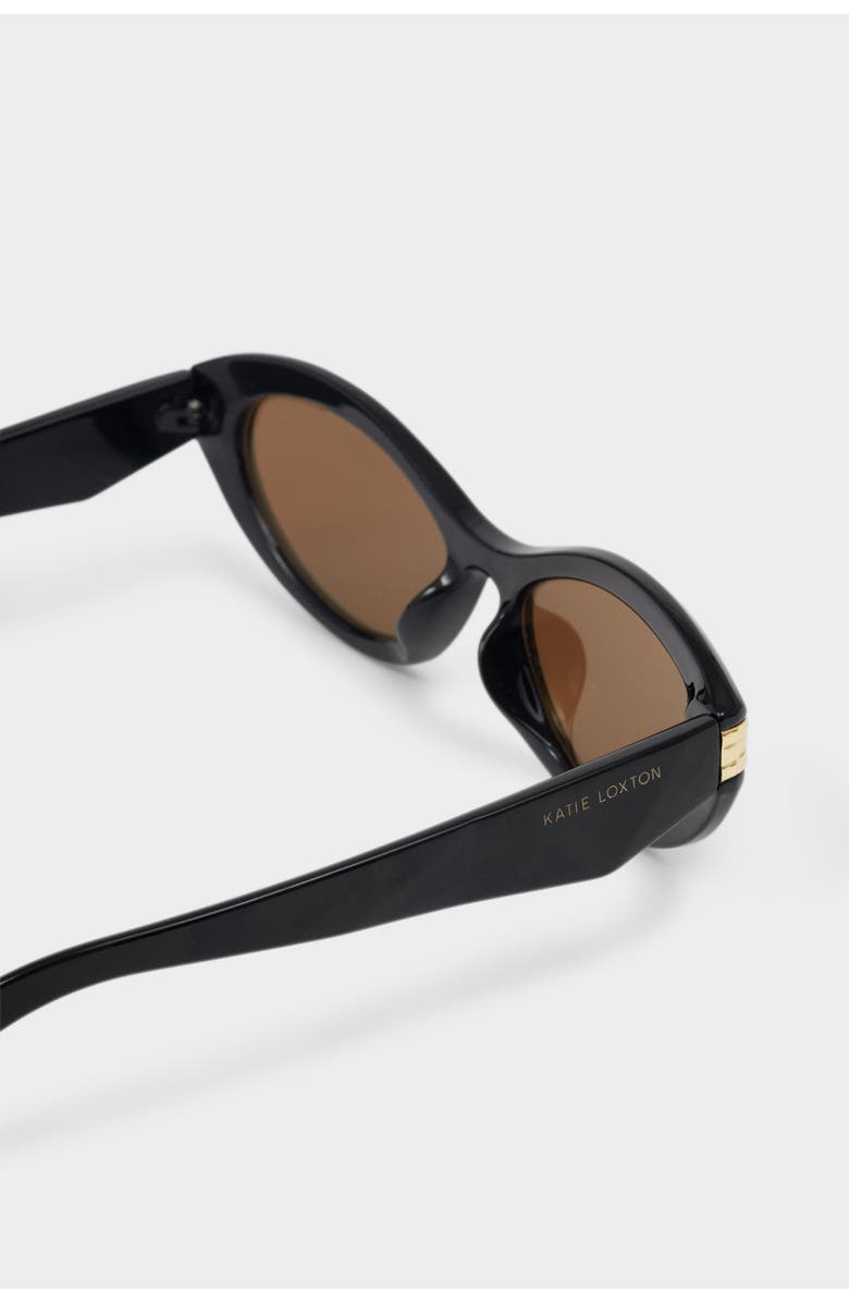 Katie Loxton Bordeaux Slim Oval Sunglasses in Black, Alternate, color, Black