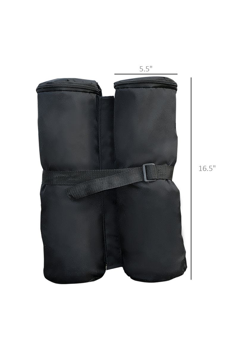 Outsunny Canopy Weights Bags, Alternate, color, Black