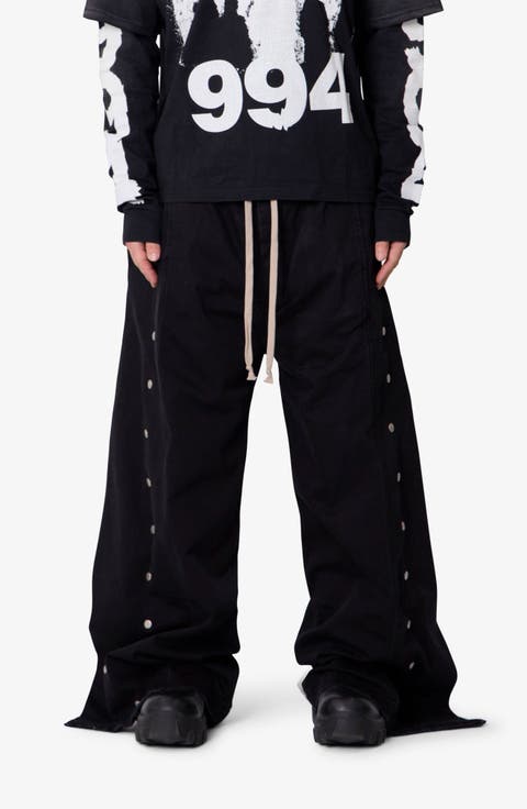 Side Snap Wide Leg Pants