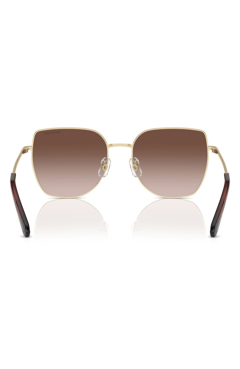 Swarovski 59mm Square Crystal Sunglasses, Alternate, color, Pale Gold