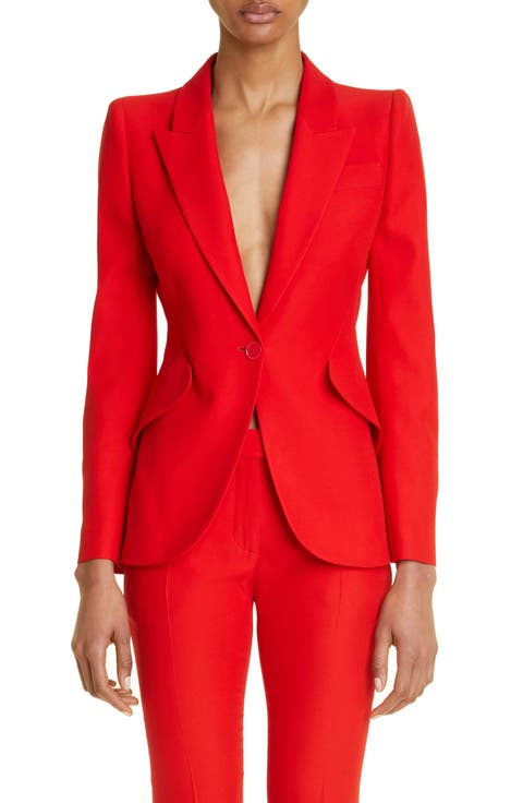 Alexander McQueen Leaf Crepe Jacket