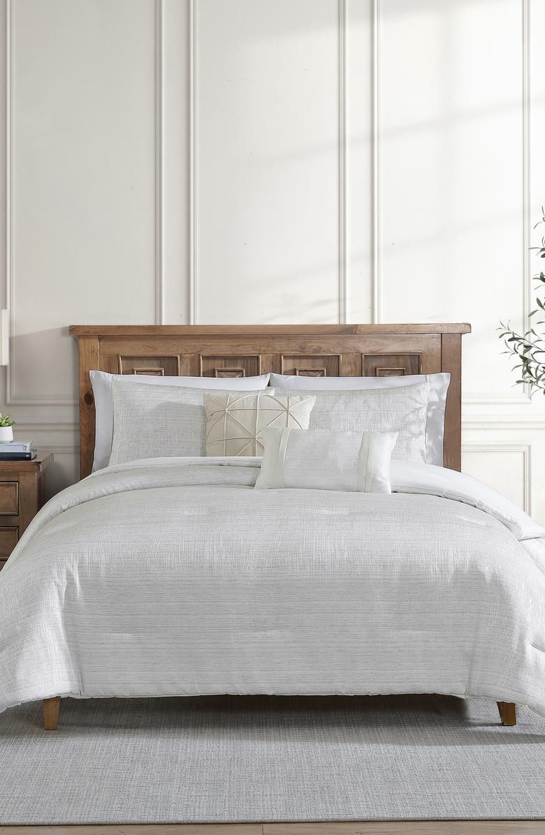 Tahari Olivia 5-Piece King Comforter Set, Alternate, color, Ivory