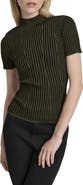 DKNY Mock Neck Knit Top