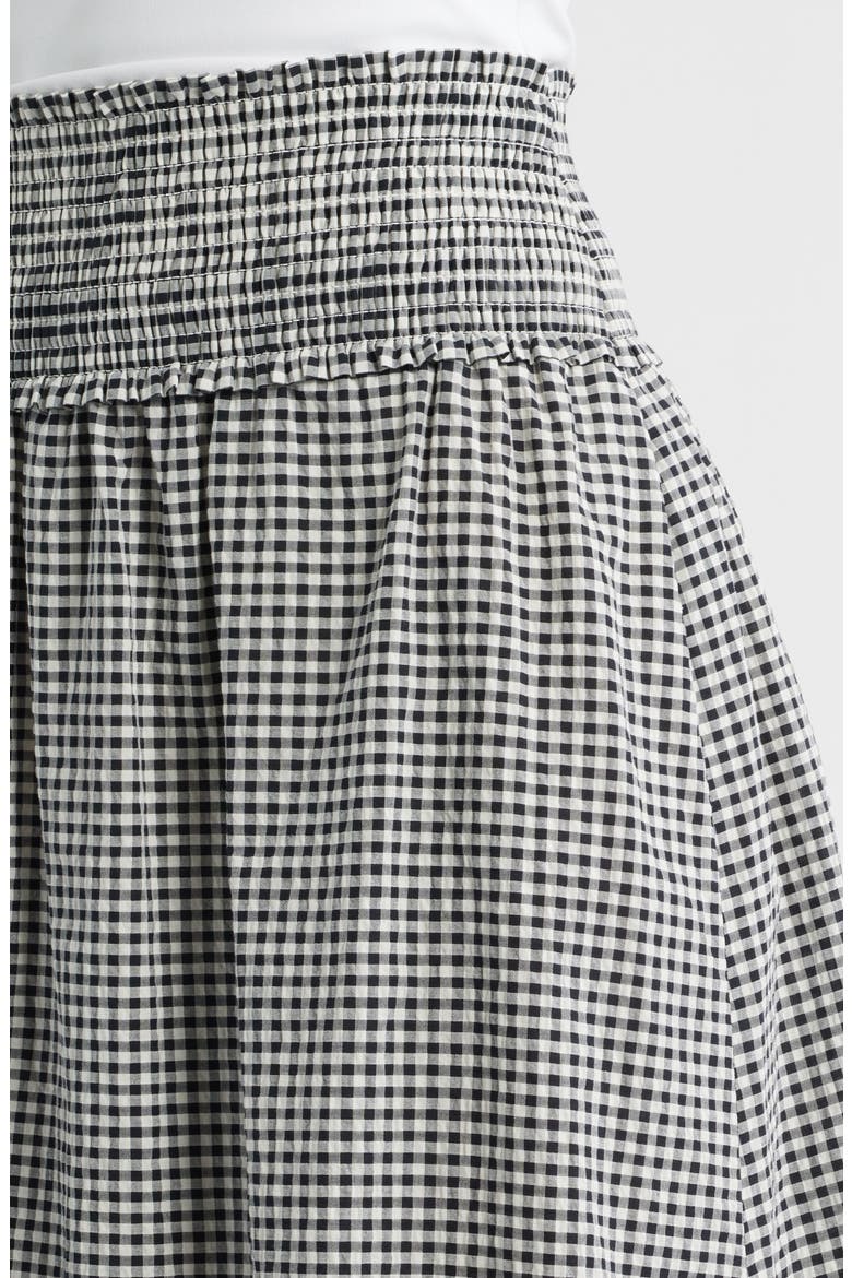 The Delphine Gingham Midi Skirt, Alternate, color, BLACK/ SAND GINGHAM