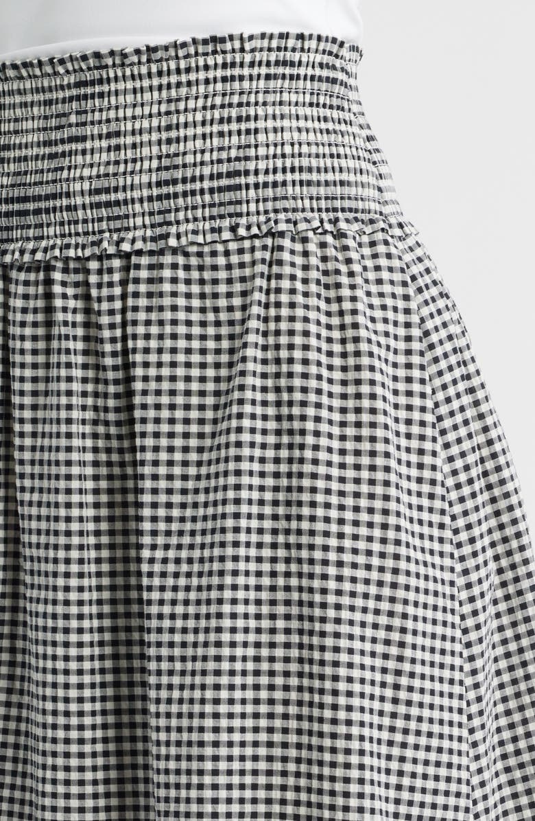 Hill House Home The Delphine Gingham Midi Skirt, Alternate, color, Black/ Sand Gingham