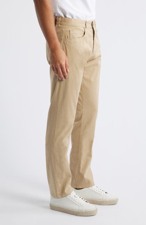 Canali Regular Fit 5-pocket Cotton Stretch Twill Pants In Neutral