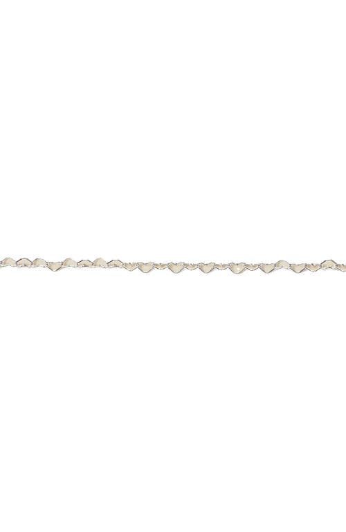 Made By Mary Heart Chain Bracelet In Gold