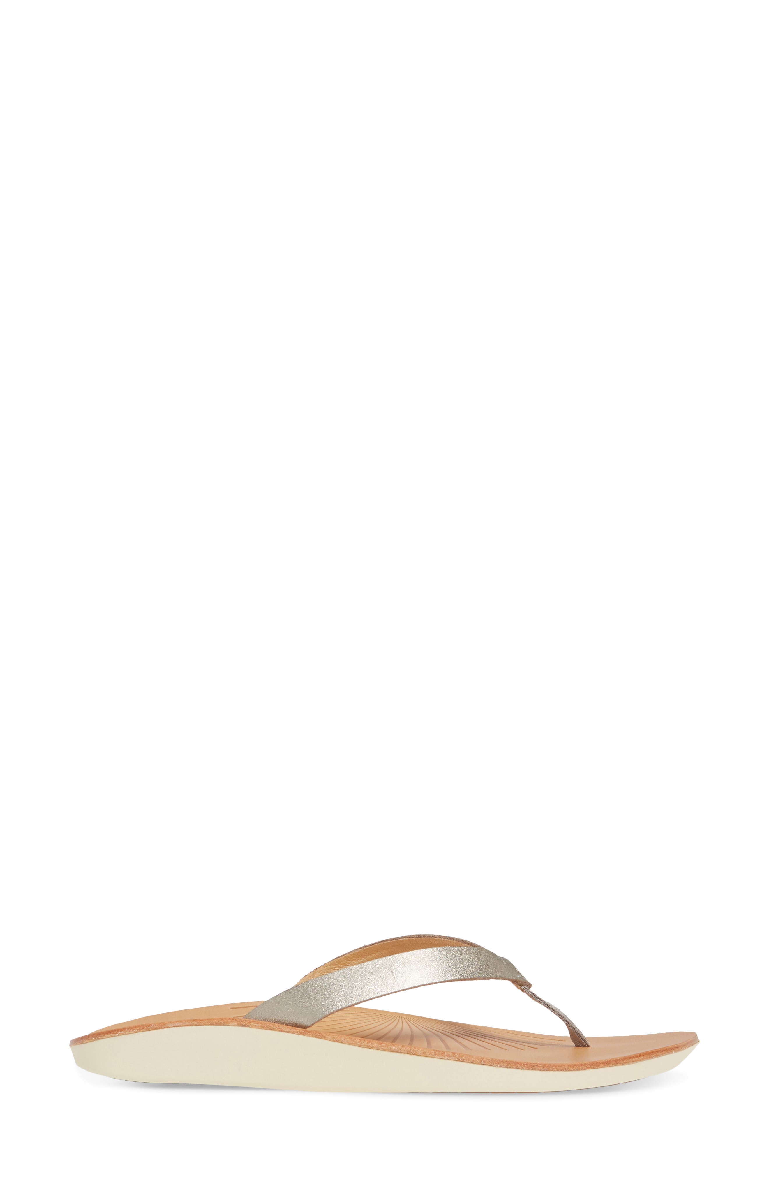 Iwi Flip Flop, Alternate, color, SILVER LEATHER