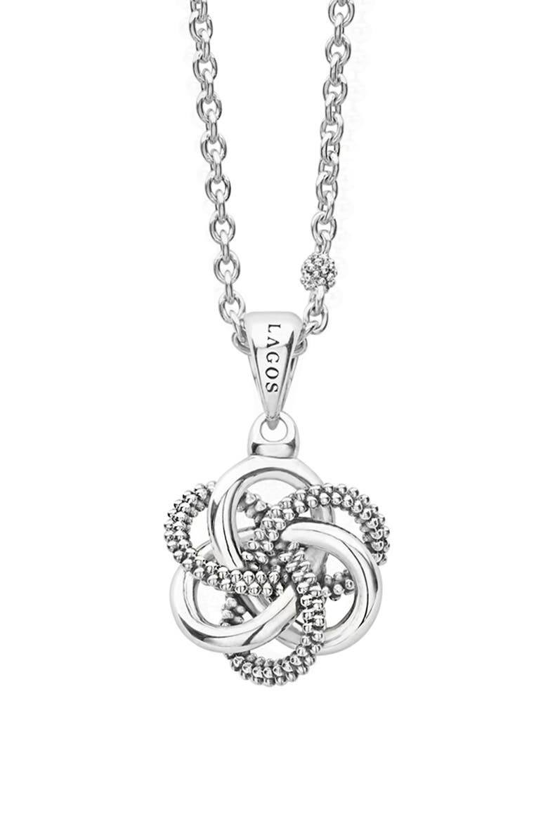 LAGOS Love Knot Stud Earrings & Pendant Necklace Set, Alternate, color, 