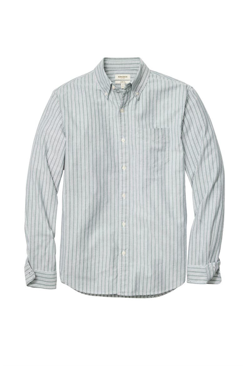 Everyday Slim Fit Stripe Cotton Button-Down Oxford Shirt, Alternate, color, DEXTER OXFORD STRIPE