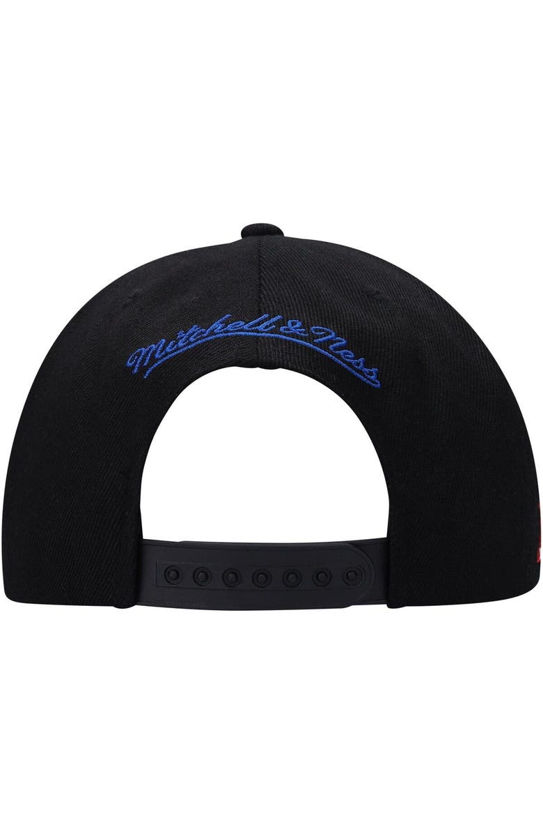 Mitchell & Ness Men's Mitchell & Ness Black Philadelphia 76ers Side Core 2.0 Snapback Hat, Alternate, color, 
