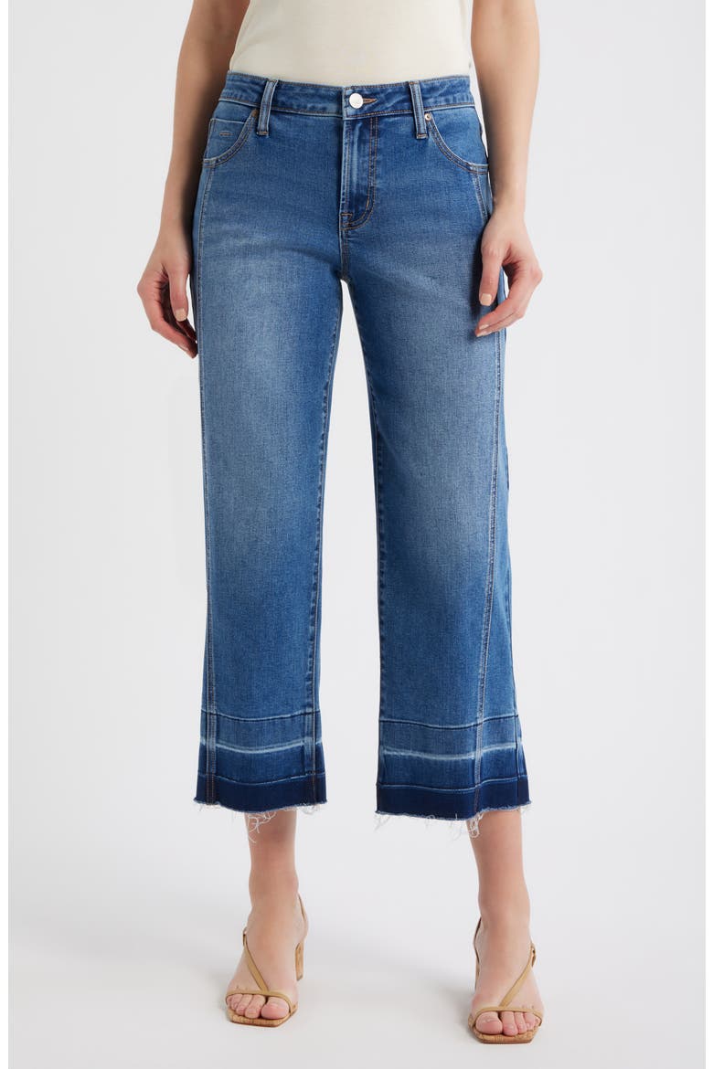 Release Hem Straight Leg Jeans, Main, color, MEDIUM INDIGO