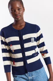 WISPR Embroidery Stripe Cardigan