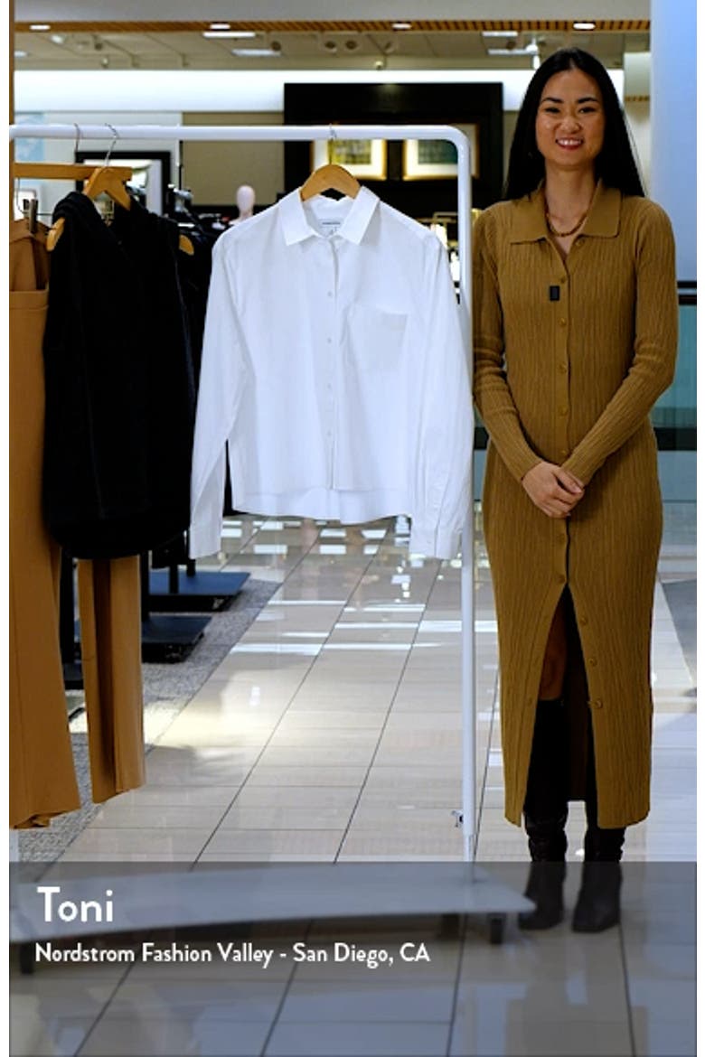 Crop Cotton Poplin Button-Up Shirt video