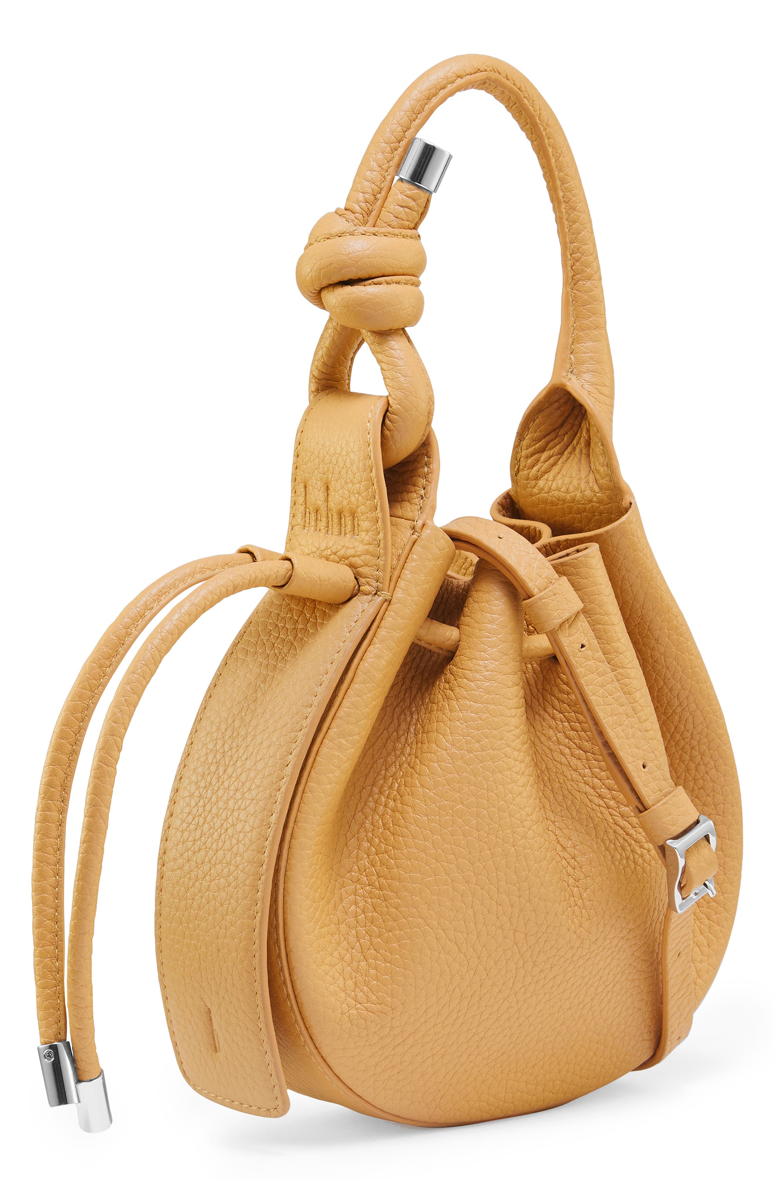 behno Mini Ina Pebble Leather Crossbody Bag, Alternate, color, Bisque
