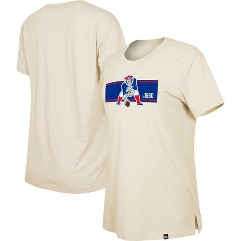 Women's New Era  Tan New England Patriots Third Down Historic T-Shirt