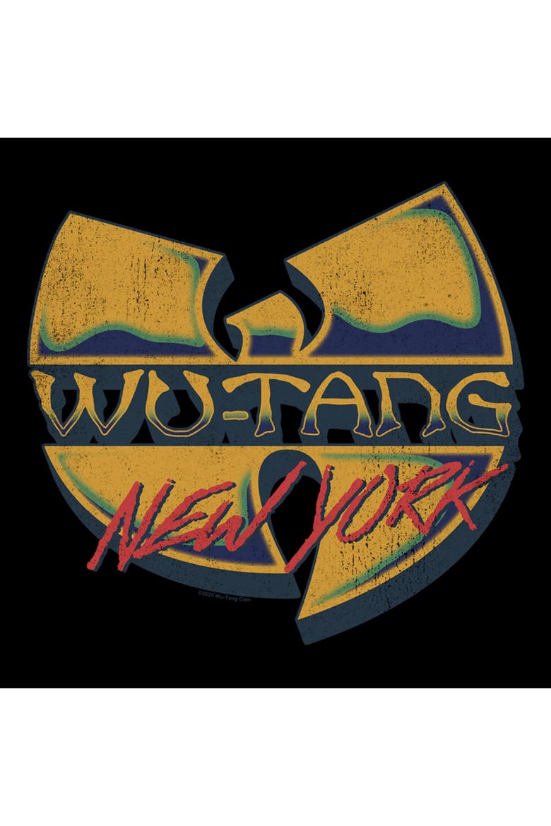 Men's Wu-Tang Clan New York Distressed Retro Logo  Graphic T-Shirt, Alternate, color, Black