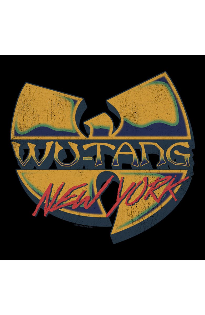 Wu-Tang Clan Men's Wu-Tang Clan New York Distressed Retro Logo Graphic T-Shirt, Alternate, color, Black