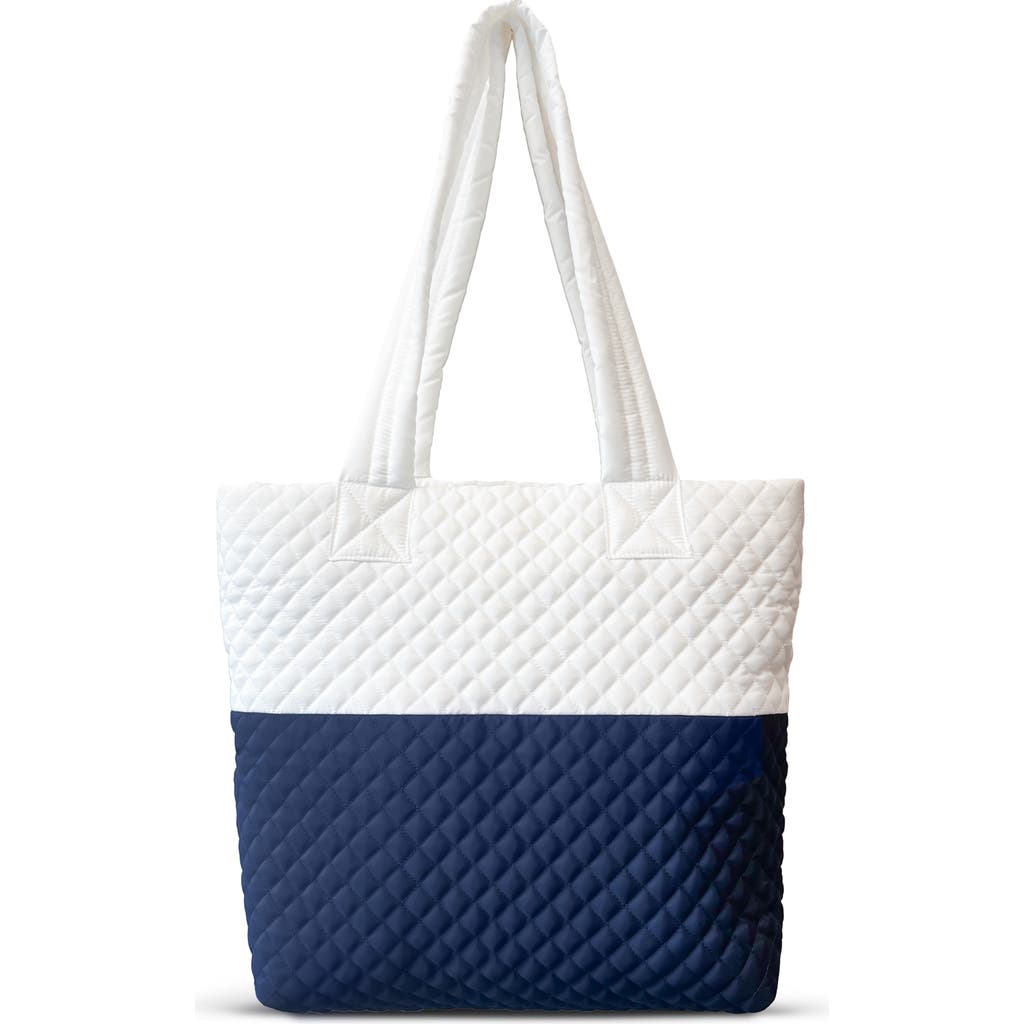 Youzey Newport Two-tone Quilted Tote Bag In Multi