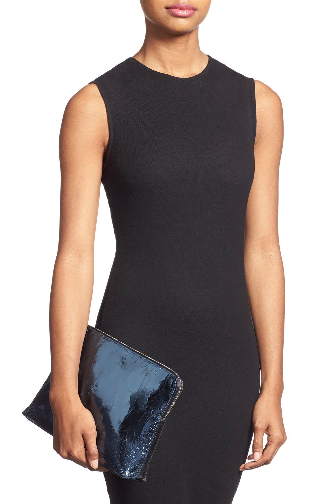 3.1 Phillip Lim 'Medium 31 Minute' Metallic Leather Pouch, Alternate, color, 