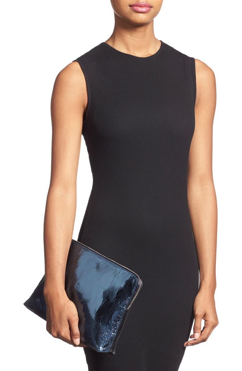 3.1 Phillip Lim 'Medium 31 Minute' Metallic Leather Pouch, Alternate, color,