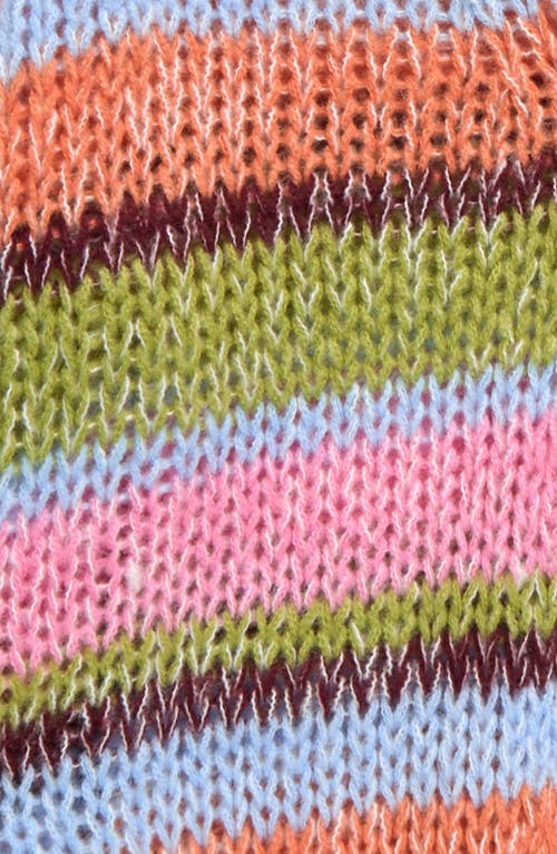 Good Luck Girl Kids' Stripe Cardigan In Orange Pink Stripe
