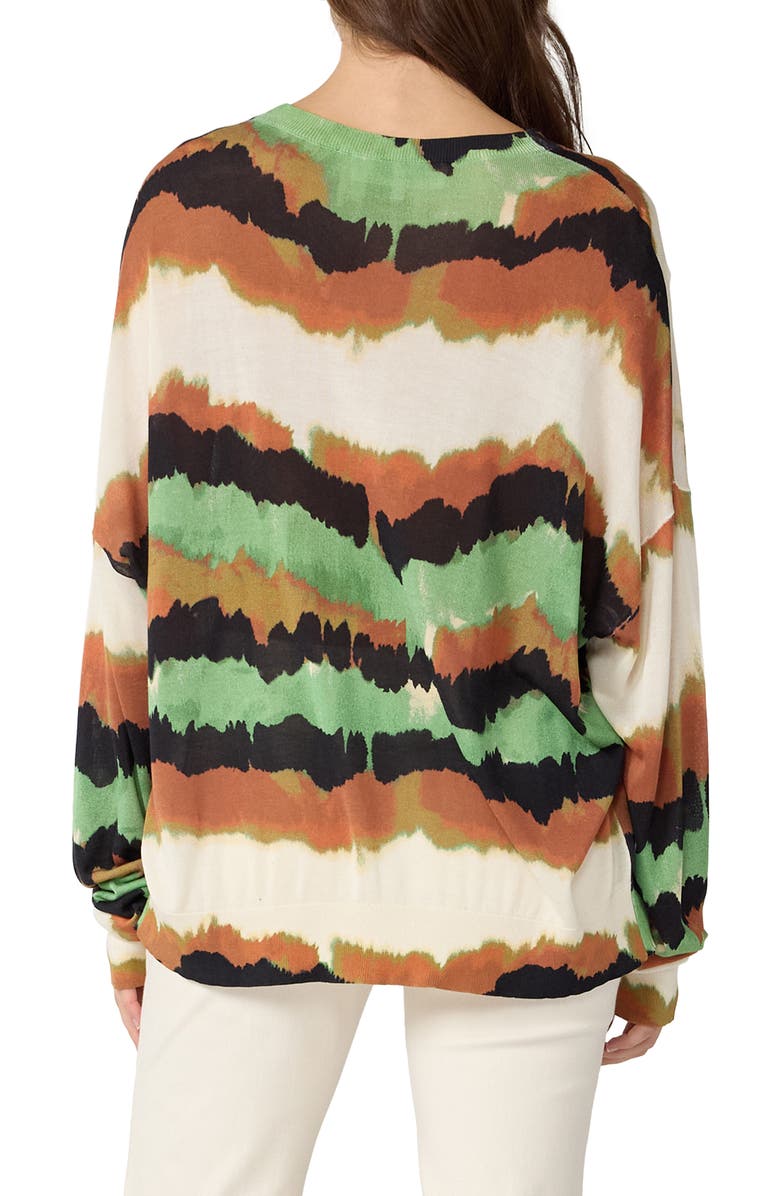 Diane von Furstenberg Royce Abstract Oversize Sweater, Alternate, color, Caterpillar Ivory