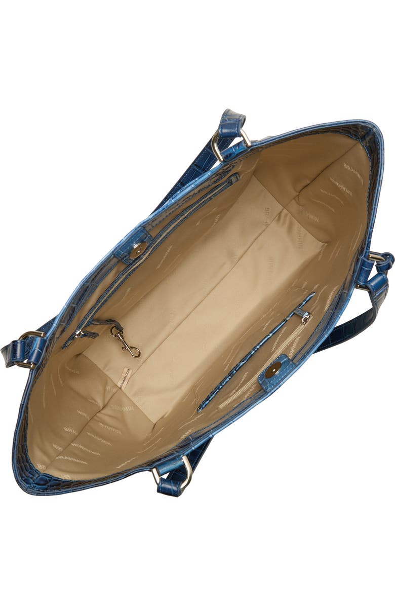Brahmin Aliza Croc Embossed Leather Tote, Alternate, color,