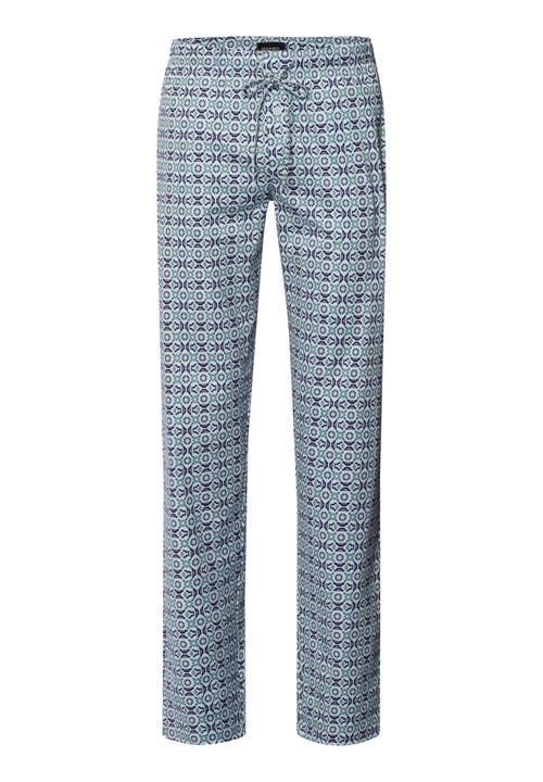 Hanro Night And Day Cotton Drawstring Pajama Pants In Tinted Mosaic