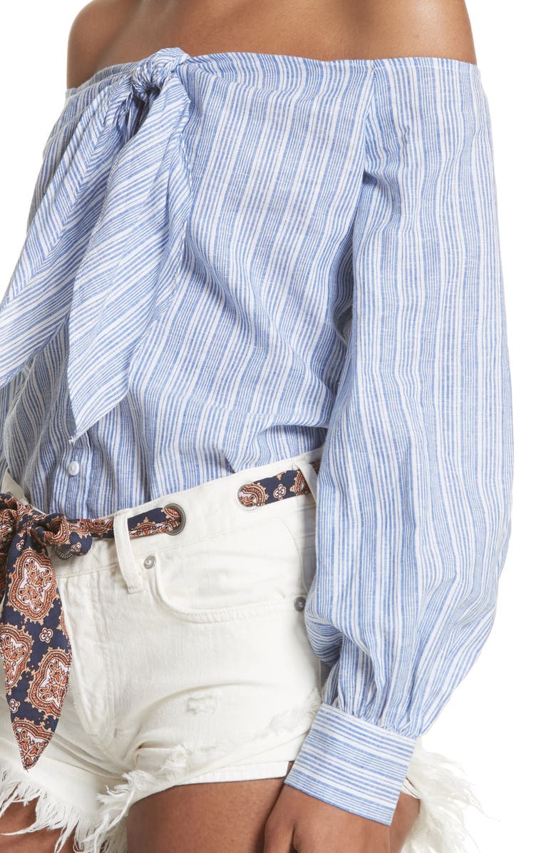 Free People Hello There Beautiful Shirt, Alternate, color, 