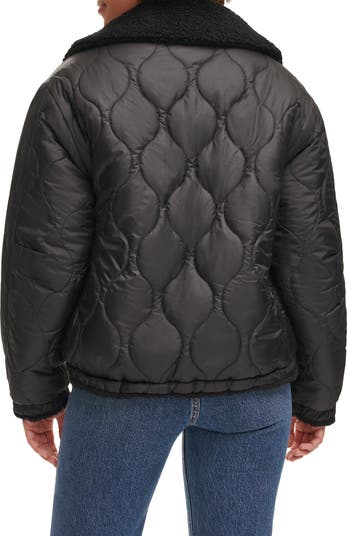 Quilted High Pile Fleece Reversible Jacket