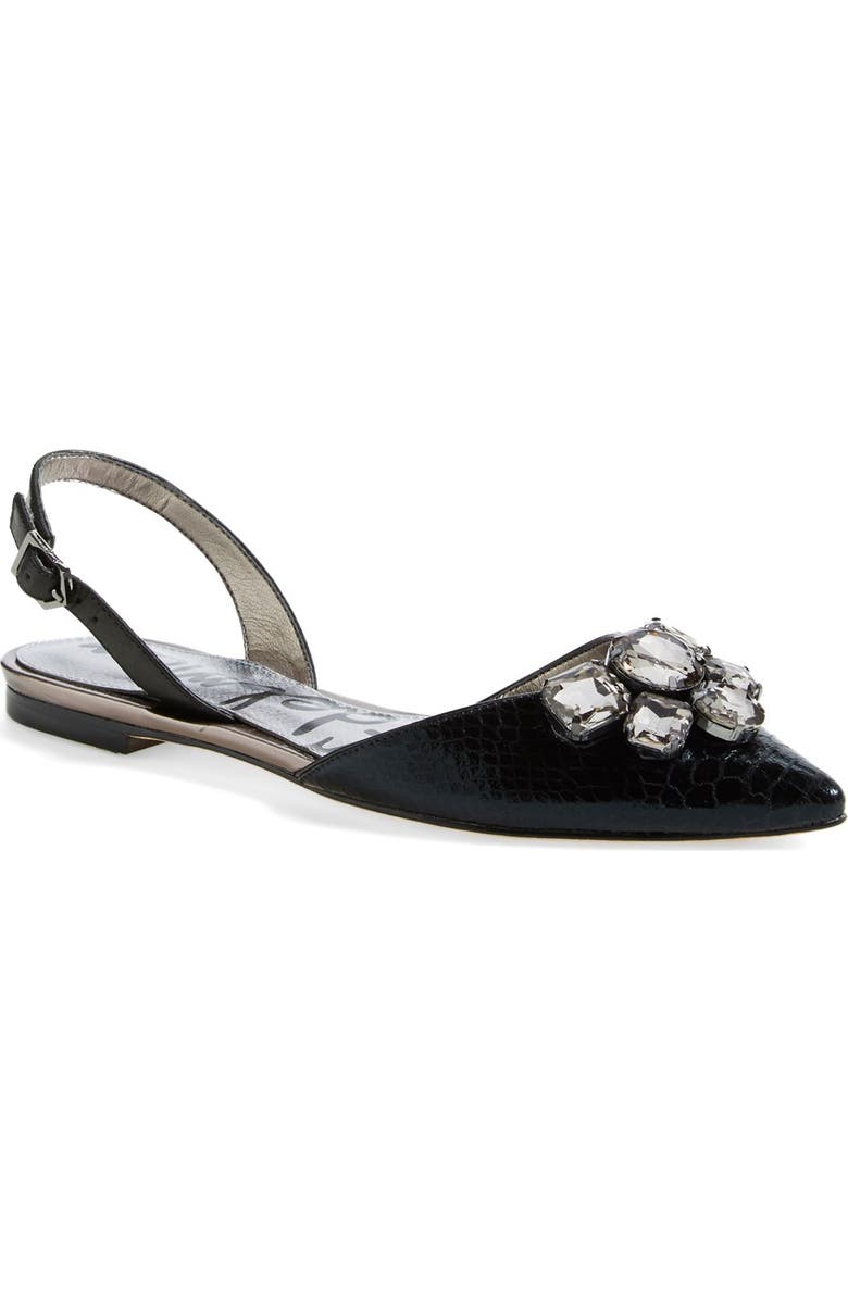 Sam Edelman 'Reece' Slingback Pointy Toe Flat, Main, color,