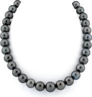 The Pearl Source 11-13mm Tahitian South Sea Pearl Necklace - Premier AAAA Quality