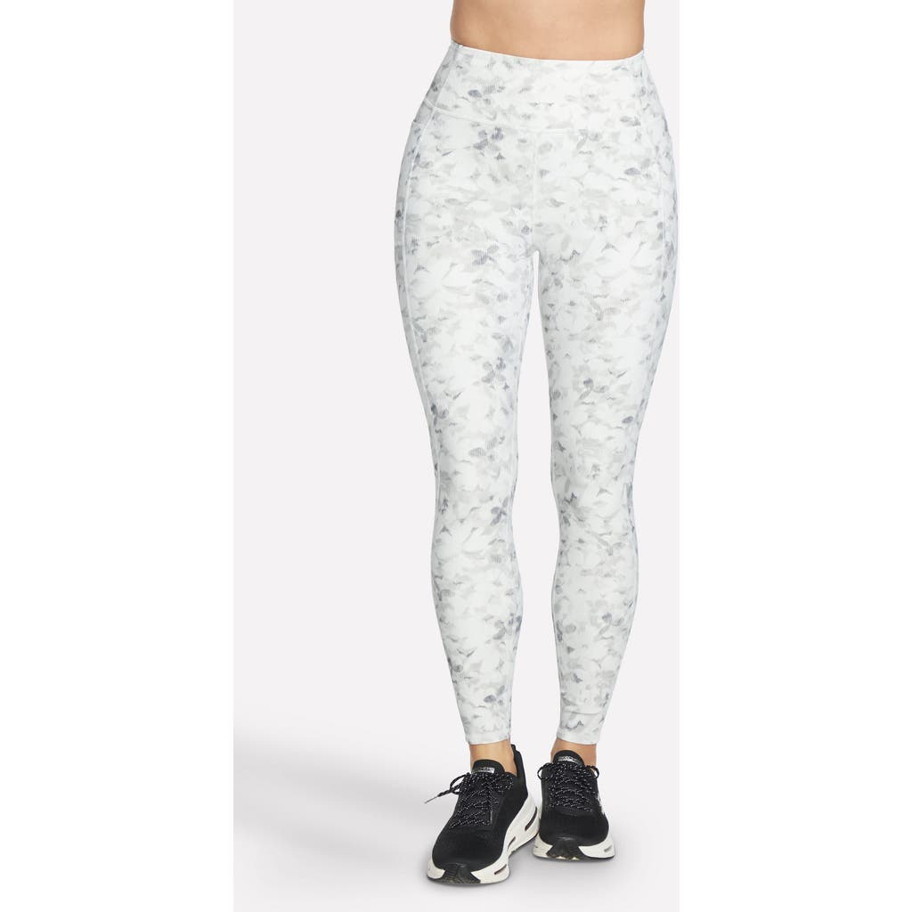 Skechers Go Flex Rib Floral Mirage Full Length High-waisted Pocket Leggings In Multi
