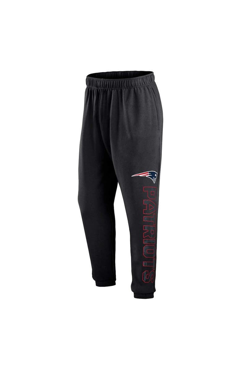 FANATICS Men's Fanatics Branded Black New England Patriots Wordmark Logo Sweatpants, Alternate, color,