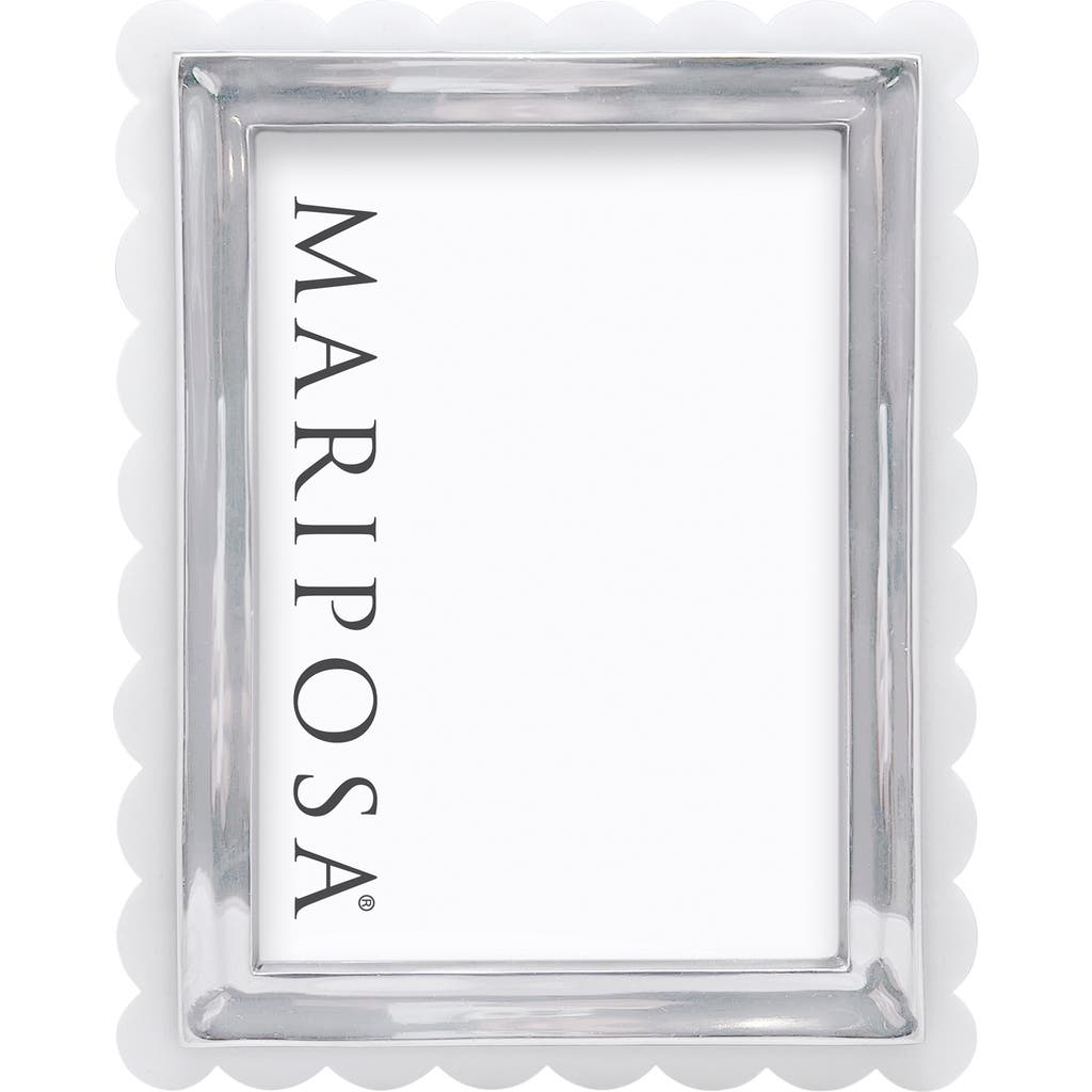 Mariposa Acrylic Scallop Picture Frame in White  product