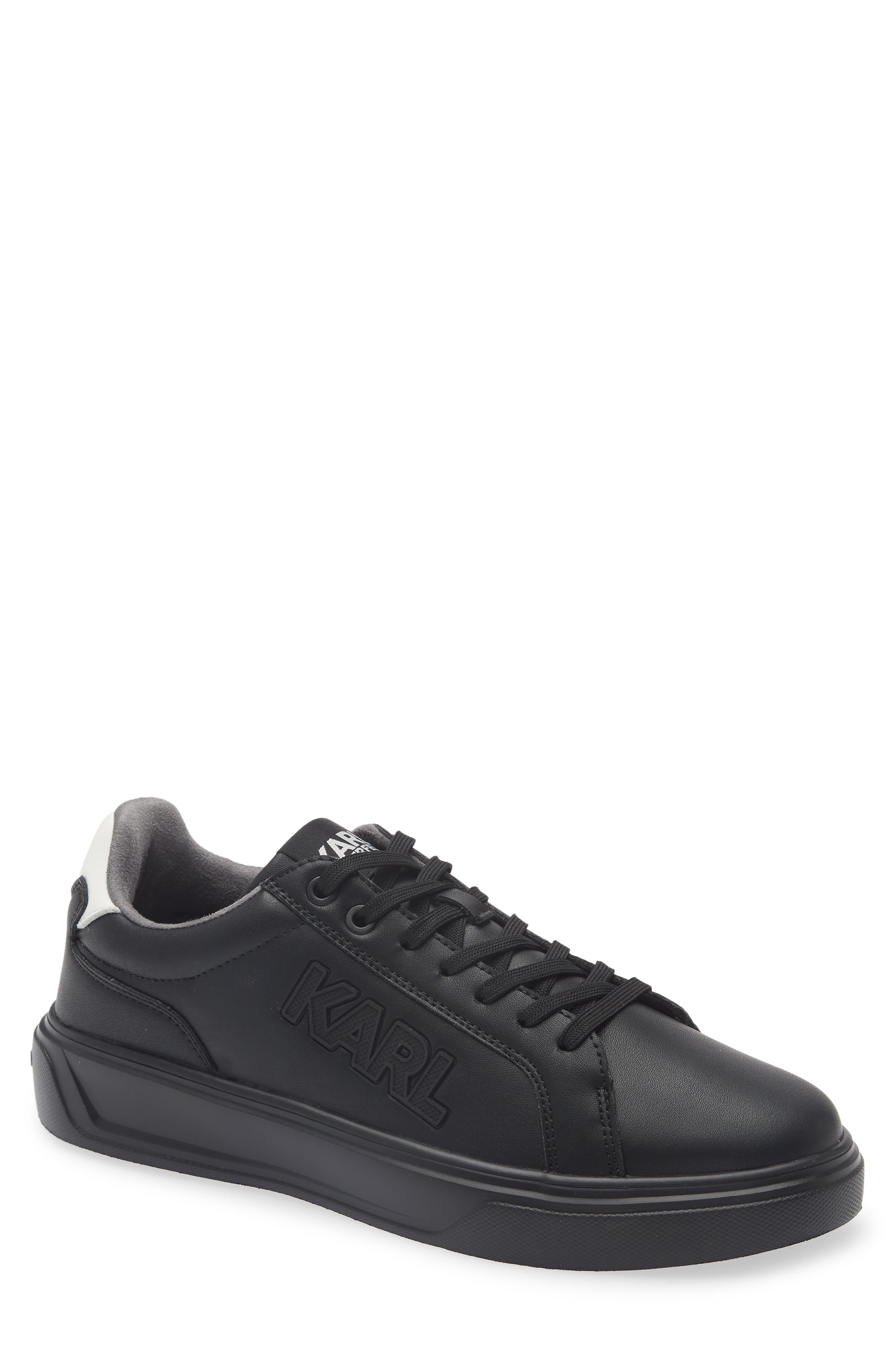 KARL LAGERFELD PARIS Side Karl Low Top Sneaker, Main, color, Black