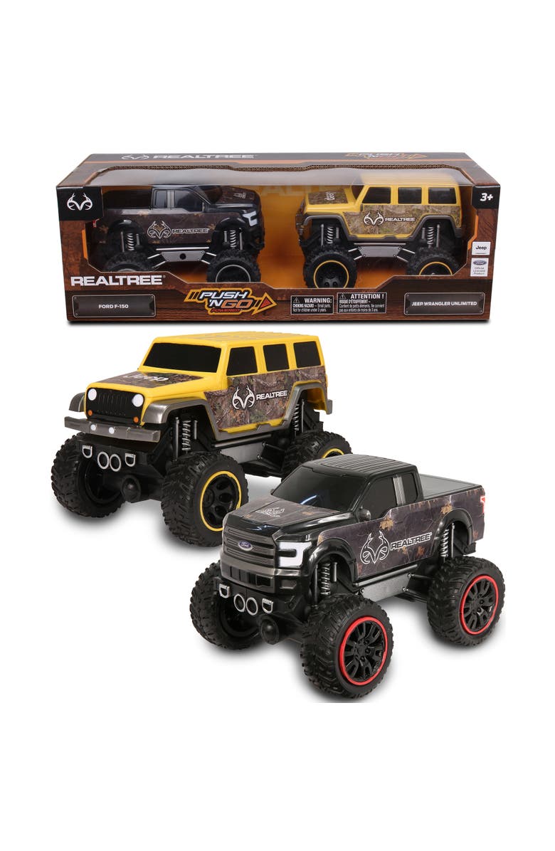 REALTREE Push & Go Ford F150 & Jeep Wrangler, 2 Pack, Alternate, color, Multicolored
