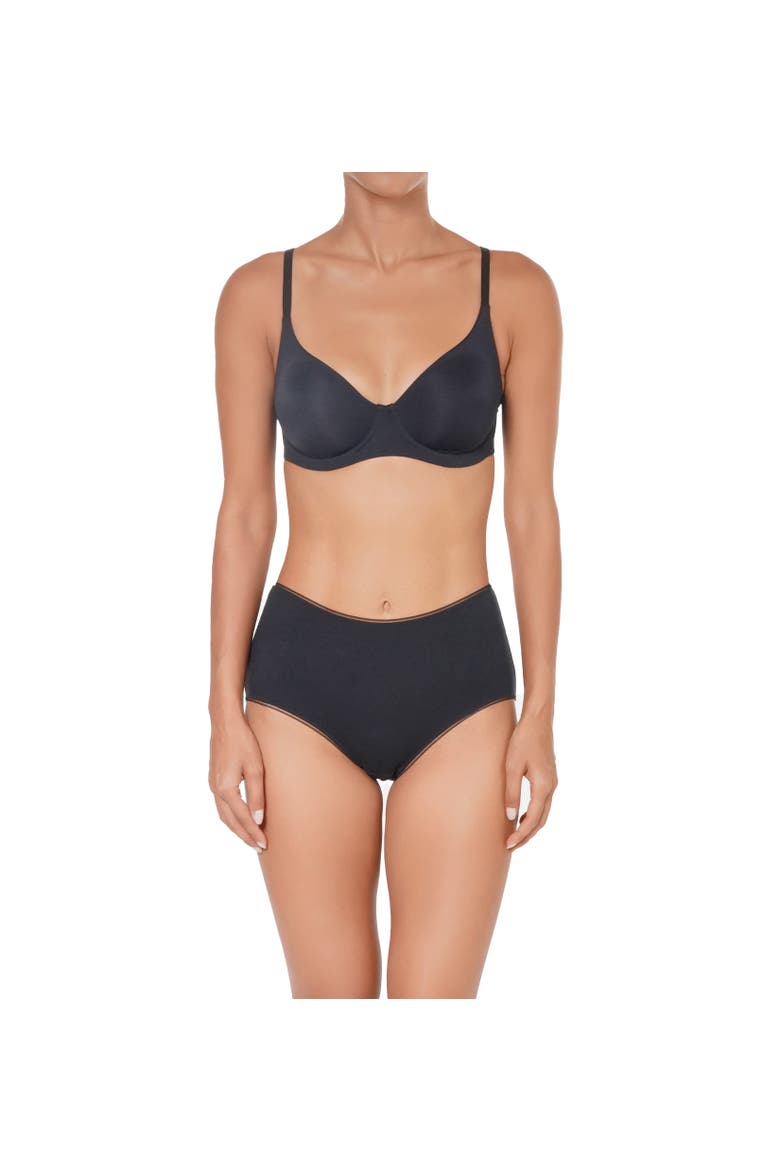 Coton Bio High Waisted Bikini, Alternate, color, Black